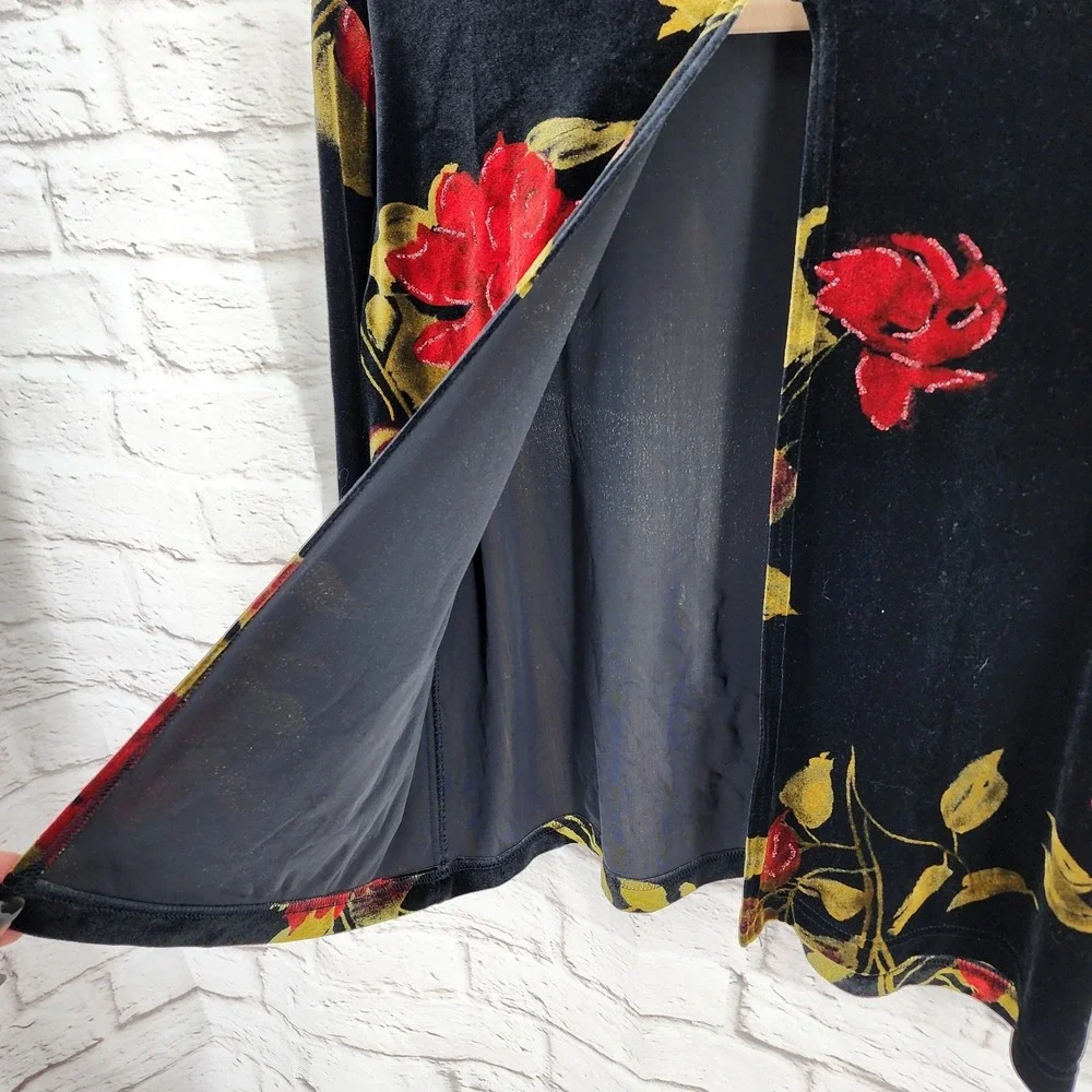 Vintage Velvet Cardigan Whimsigoth Dark Romance Size 10 Rose Vamp Glam Cottage - Picture 6 of 10